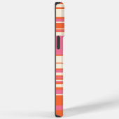 Coques Case-Mate iPhone Stripes complexes - rose, orange et crème (Verso / Droite)