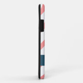 Coques Case-Mate iPhone Stripes de Ancre et de Roses bleues et marines per (Dos/Droite)