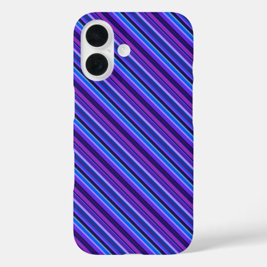 Coques Case-Mate iPhone stripes en bleu et purple (Verso)