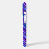 Coques Case-Mate iPhone stripes en bleu et purple (Verso / Gauche)