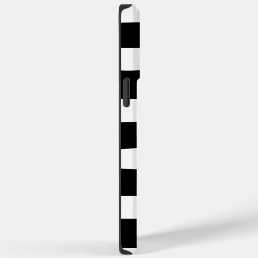 Coques Case-Mate iPhone Stripes inégales - Noir et blanc (Verso / Droite)