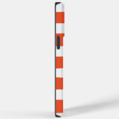 Coques Case-Mate iPhone Stripes inégales - Orange et blanc (Verso / Droite)