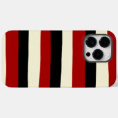 Coques Case-Mate iPhone Stripes inégales - Rouge et Crème (Verso (horizontal))