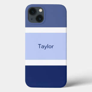 Case-Mate iPhone Case Stripes nautiques personnalisées Bleu et Blanc