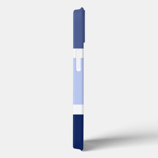 Coques Case-Mate iPhone Stripes nautiques personnalisées Bleu et Blanc (Verso / Droite)