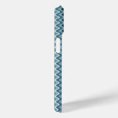 Coques Case-Mate iPhone Stripes ondulées jaune et bleu uniques (Verso / Droite)