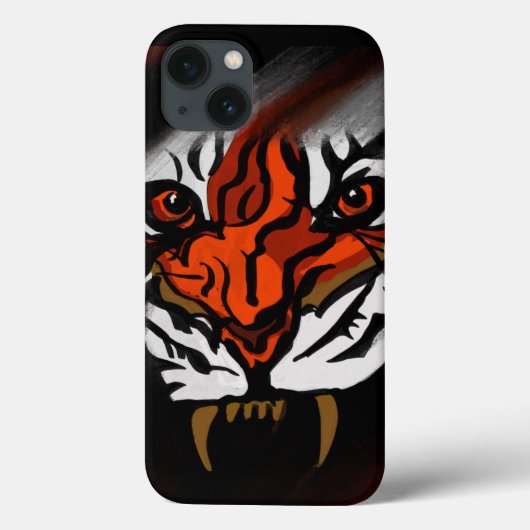 COQUES Case-Mate iPhone STRIPES ORANGE ET NOIR (Verso)