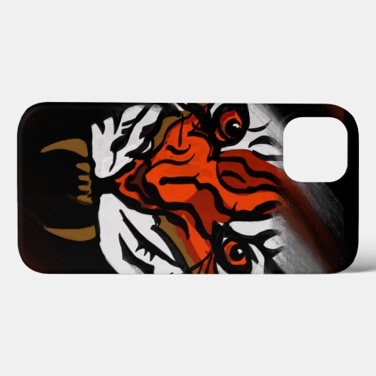 COQUES Case-Mate iPhone STRIPES ORANGE ET NOIR (Verso (horizontal))