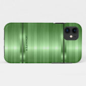 Coques Case-Mate iPhone Stripes vertes (Dos (Horizontal))
