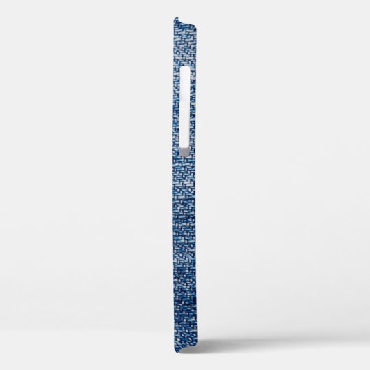 Coques Case-Mate iPhone Structure en denim tissu Jeans bleu (Verso / Gauche)