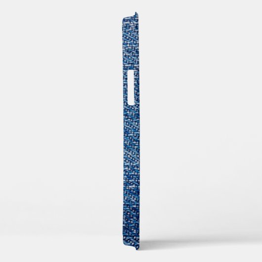 Coques Case-Mate iPhone Structure en denim tissu Jeans bleu (Verso / Droite)