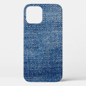 Coques Case-Mate iPhone Structure en denim tissu Jeans bleu (Verso)