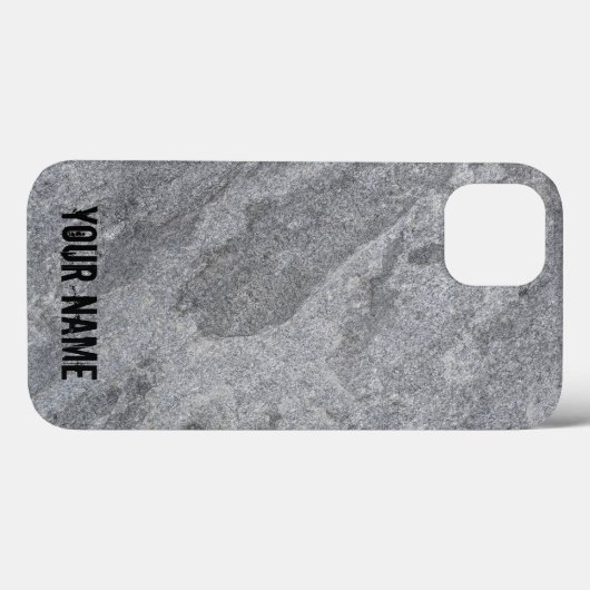 Coques Case-Mate iPhone Structure en granit en pierre grès gris (Verso (horizontal))