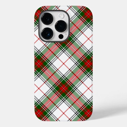 Coques Case-Mate iPhone Stuart / Stewart Red Green White Plaid (Verso)