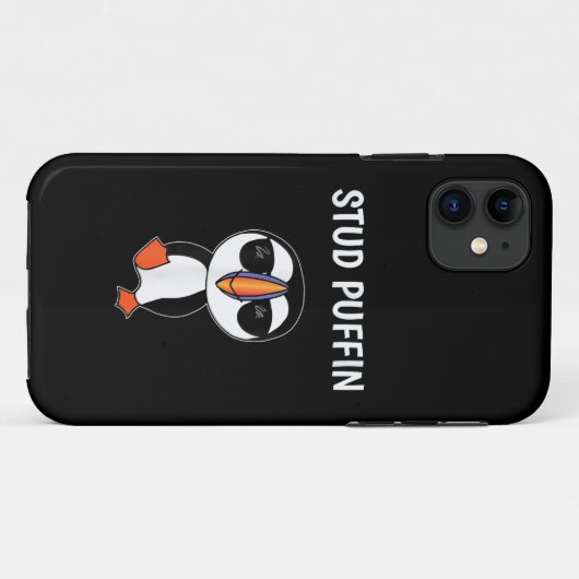 Coques Case-Mate iPhone Stud Puffin Drôle Oiseau (Dos (Horizontal))