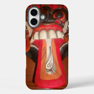 iPhone 16 Plus Case Stupéfier asiatique de Halloween de langue étrange
