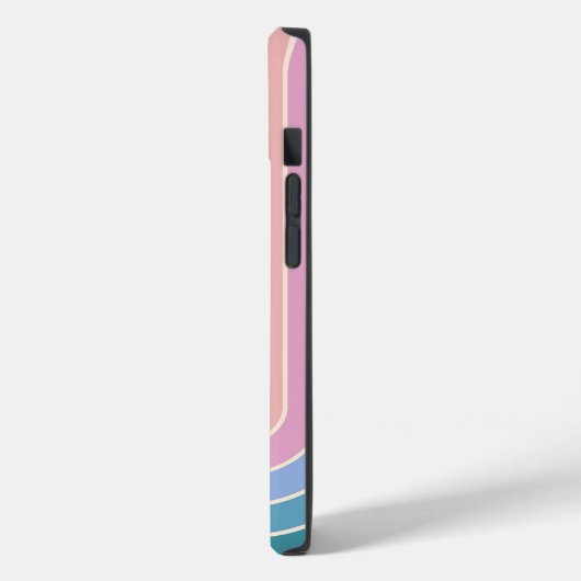 Coques Case-Mate iPhone Style 1970s Arched Stripes Motif géométrique (Verso / Gauche)