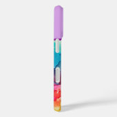 Coques Case-Mate iPhone Style Abstrait d'encre d'alcool Rainbow Monogramme (Verso / Droite)