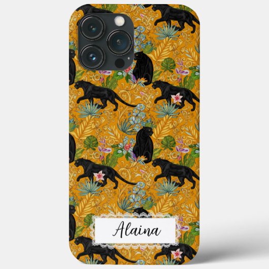 Coques Case-Mate iPhone Stylé Black Panther Jaguar Maximaliste Personnalis (Verso)
