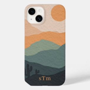 Coque Pour iPhone 14 Style Boho Terme Désert Abstrait Paysage