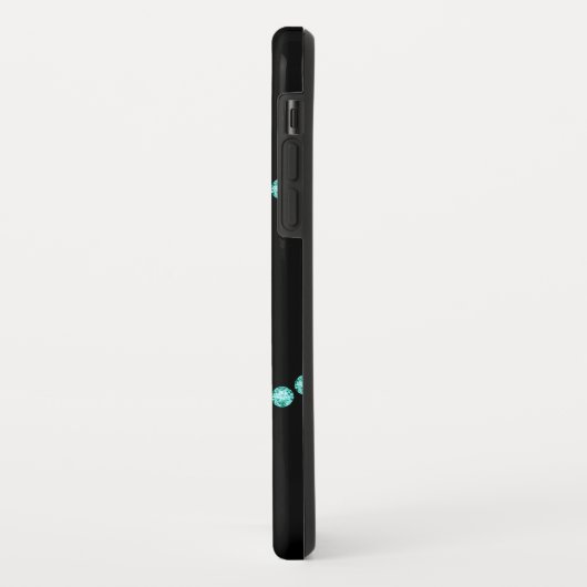 Coques Case-Mate iPhone Style chic de monogramme de Bling (Dos/Gauche)