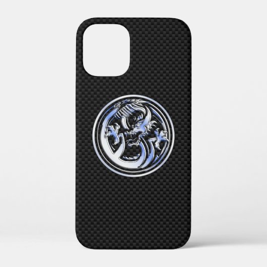 Coques Case-Mate iPhone Style Chrome Dragon Crest Carbon Impression (Verso)
