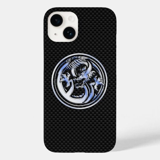 Coques Case-Mate iPhone Style Chrome Dragon Crest Carbon Impression (Verso)