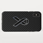 Coques Case-Mate iPhone Style Chrome Noir Sensibilisation au ruban Carbone (Dos (Horizontal))