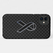 Coques Case-Mate iPhone Style Chrome Noir Sensibilisation au ruban Carbone (Dos (Horizontal))