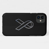Coques Case-Mate iPhone Style Chrome Noir sur Noir sensibilisation au ruba (Dos (Horizontal))