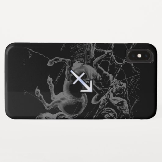 Coques Case-Mate iPhone Style Chrome Sagittarius Zodiac Connexion Hevelius (Dos (Horizontal))