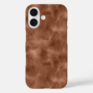 Coques iPhone 16 Style d'aquarelle Abstraite Brown
