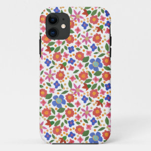 Coque iPhone 11 Style d'art populaire Floral, Blanc iPhone 5 Xtrem