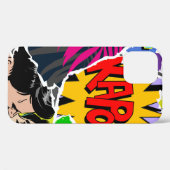 Coques Case-Mate iPhone Style de bande dessinée pop art motif sans couture (Verso (horizontal))