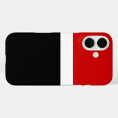 Coques Case-Mate iPhone Style de bloc de couleur noir rouge (Verso (horizontal))