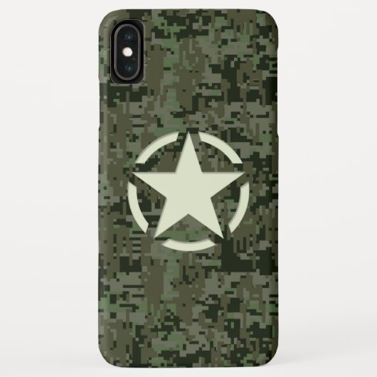 Coques Case-Mate iPhone Style de camouflage numérique de la balise étoile (Dos)