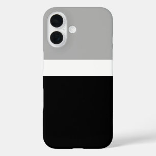 Coques iPhone 16 Style de couleur gris blanc noir