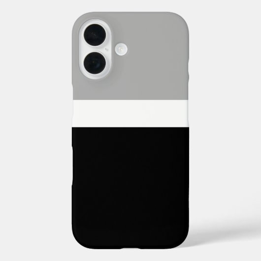 Coques Case-Mate iPhone Style de couleur gris blanc noir (Verso)