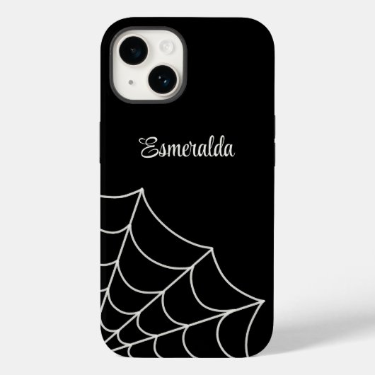 Coques Case-Mate iPhone Style de goth Spiderweb Personnalisé (Verso)