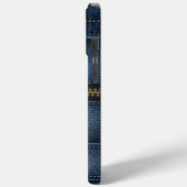Coques Case-Mate iPhone Style de jeans en denim avec coutures et fermeture (Verso / Gauche)