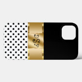Coques Case-Mate iPhone Style de monogramme élégant (Verso (horizontal))