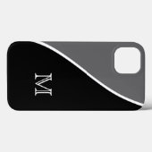 Coques Case-Mate iPhone Style de monogramme professionnel pour hommes (Verso (horizontal))