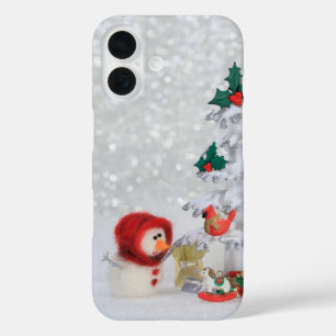 Coques iPhone 16 style de Noël en arrêt sur image rétro