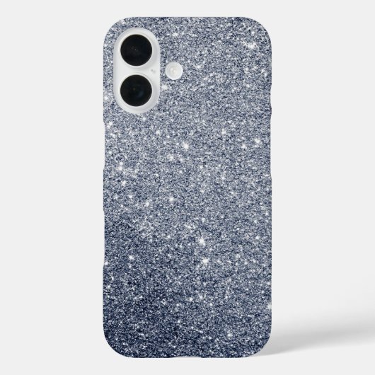 Coques Case-Mate iPhone Style de Parties scintillant gris argenté (Verso)