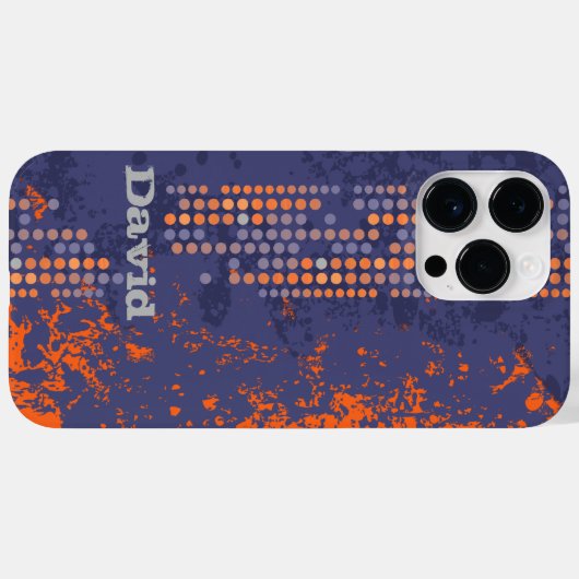 Coques Case-Mate iPhone style de surf bleu orange (Verso (horizontal))