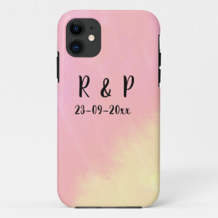 Case-Mate iPhone Case style de texte minimal simple blanc mariage rose j