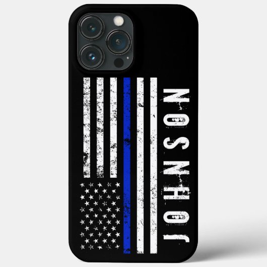 Coques Case-Mate iPhone Style désorganisé Drapeau de police Nom personnali (Verso)