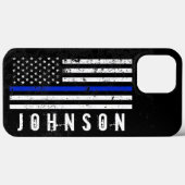 Coques Case-Mate iPhone Style désorganisé Drapeau de police Nom personnali (Verso (horizontal))