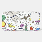 Coques Case-Mate iPhone Style Doodle, illustration du thème spatial. (Verso (horizontal))