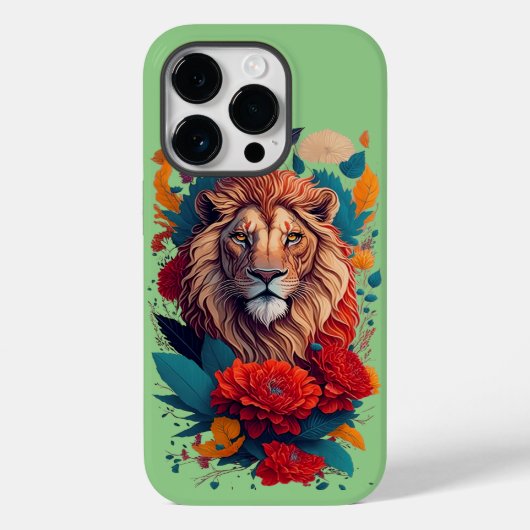 Coques Case-Mate iPhone Style été Lion, floral (Verso)
